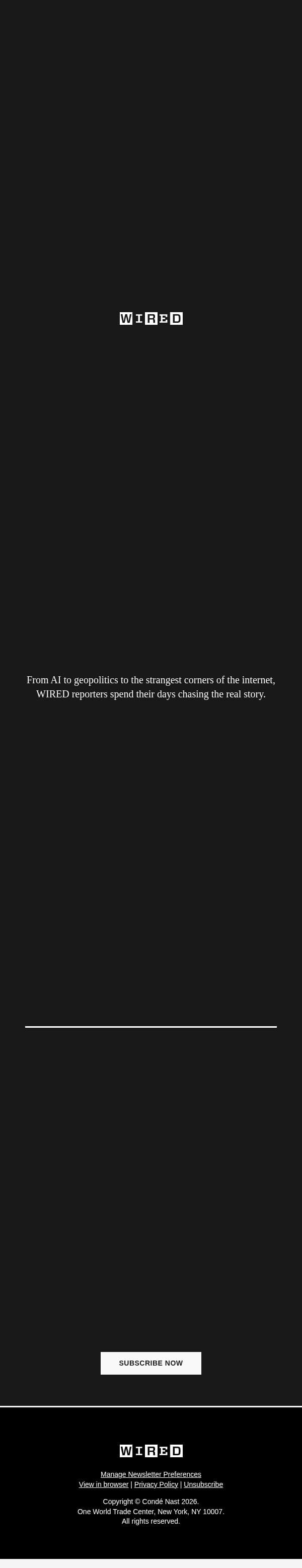 Trade Doomscrolling for WIRED at $2/Month email from Wired screenshot