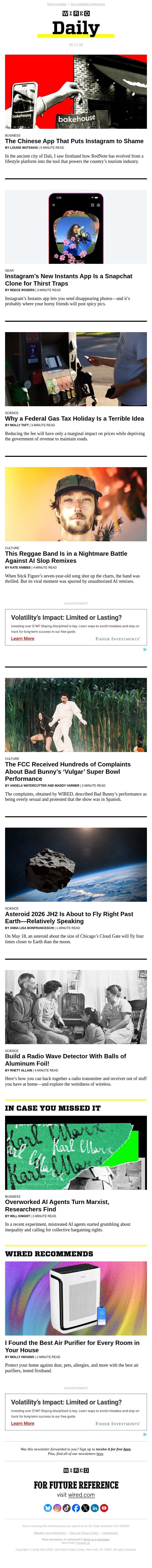 This Chinese app puts Instagram to shame email from Wired screenshot