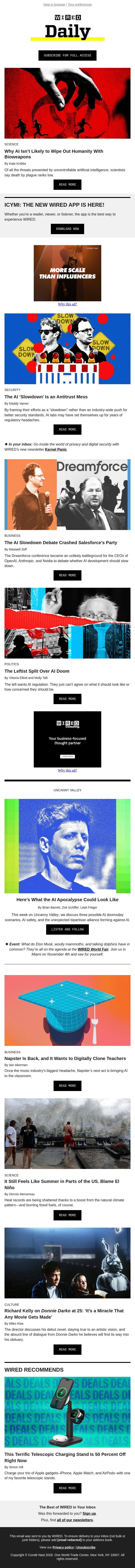 Here’s what the AI apocalypse could look like email from Wired screenshot