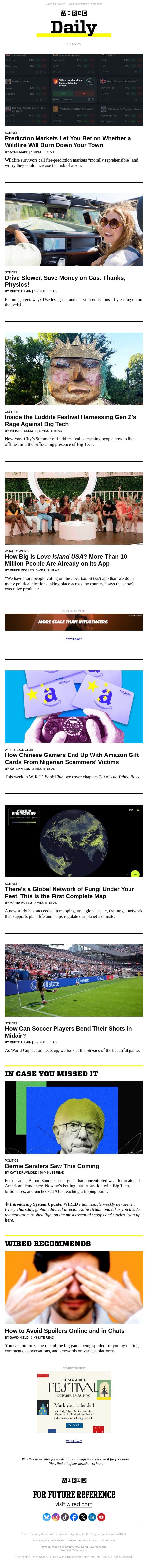 Rage against Big Tech email from Wired screenshot
