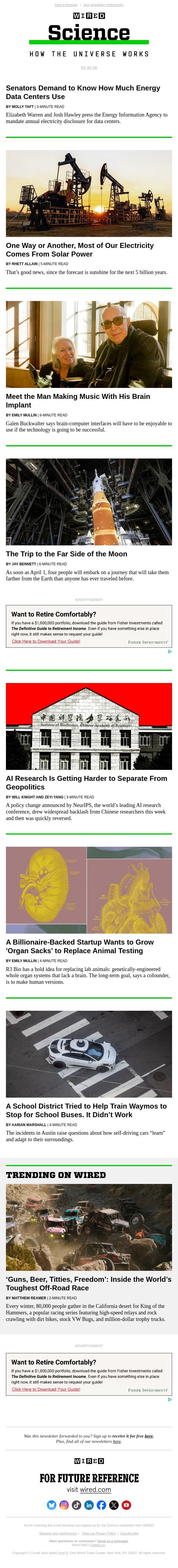 Senators demand to know how much energy data centers use email from Wired screenshot