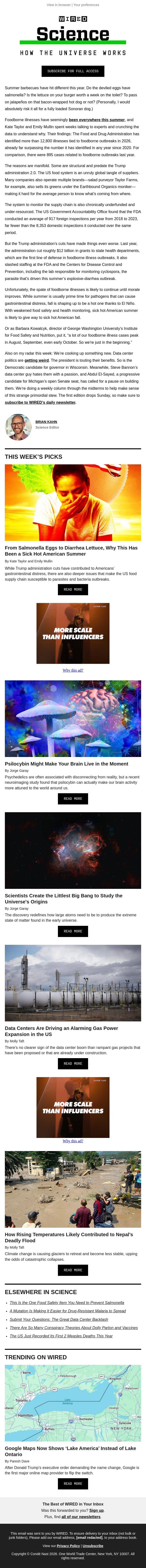 Salmonella eggs and diarrhea lettuce—a sick hot American summer email from Wired screenshot