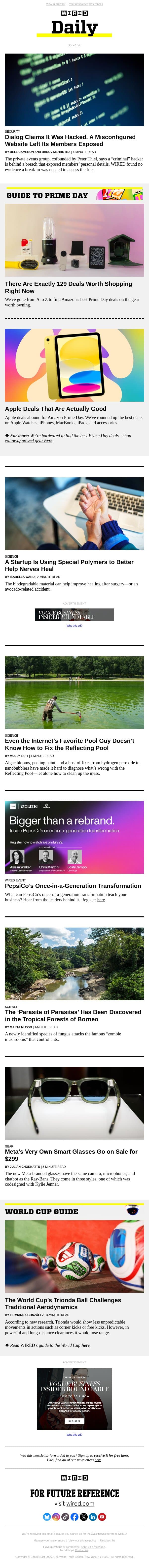 Dialog claims it was hacked—A misconfigured website left its members exposed email from Wired screenshot