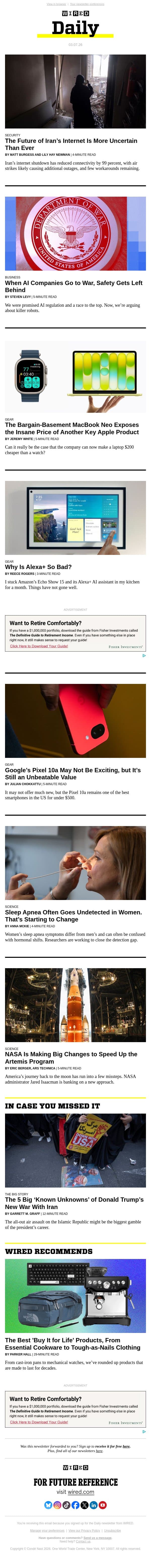 The future of Iran’s internet is more uncertain than ever email from Wired screenshot