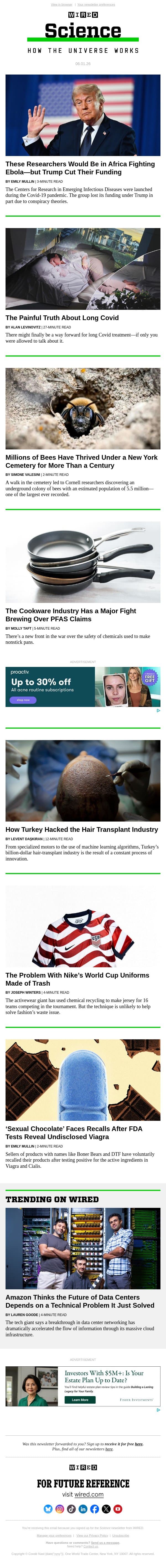 These Ebola researchers are stuck in the US due to Trump’s funding cuts email from Wired screenshot