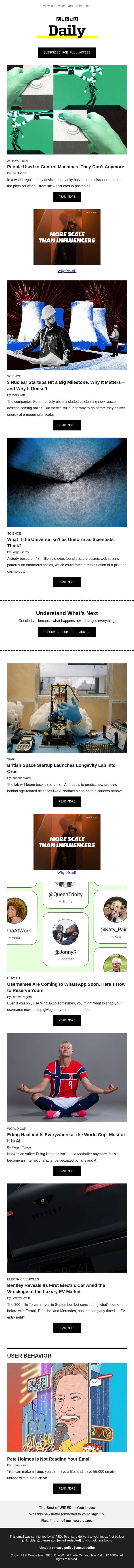 People used to control machines—they don’t anymore email from Wired screenshot