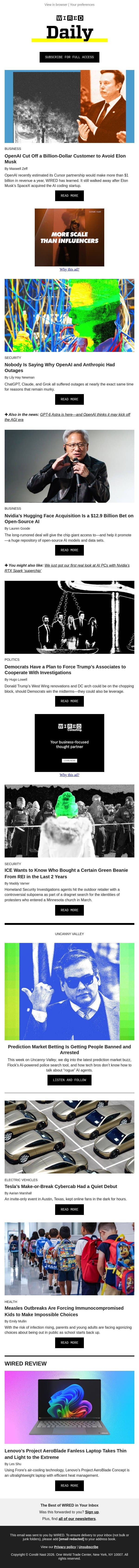 Nvidia’s $12.9 billion bet on open-source AI email from Wired screenshot