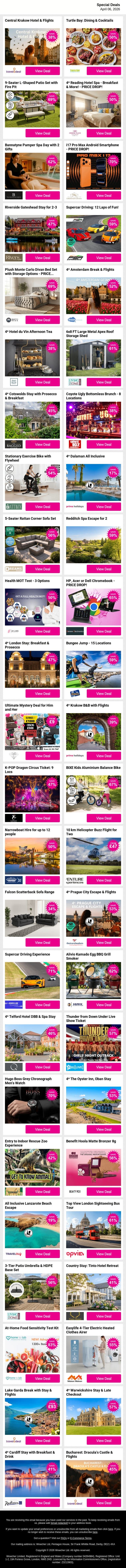Something inside this email is for you🔥🛍️ email from Wowcher screenshot