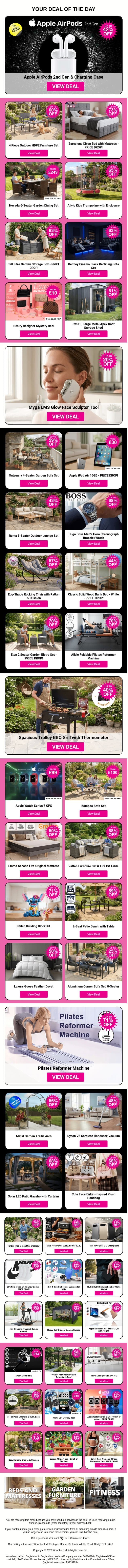 £50 Wowcher Credit Is Yours - Click Inside and Grab It Before Midnight! email from Wowcher screenshot