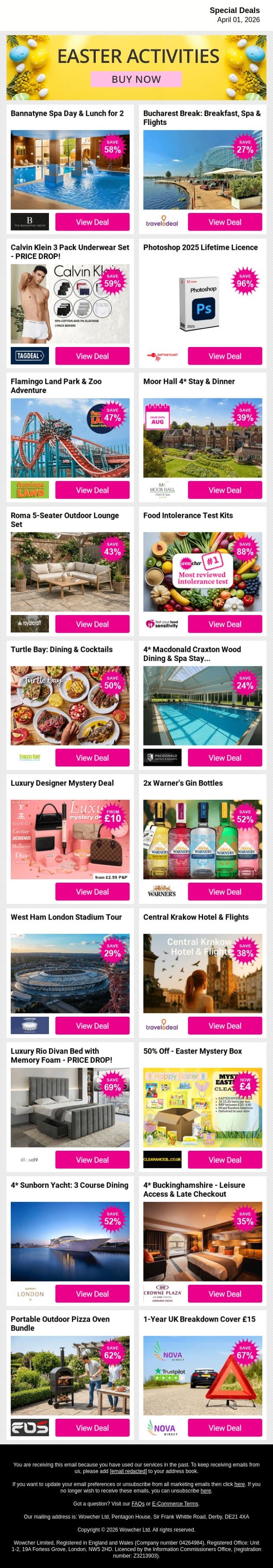 ⚡ Good Deals, Better Prices – See What’s New email from Wowcher screenshot