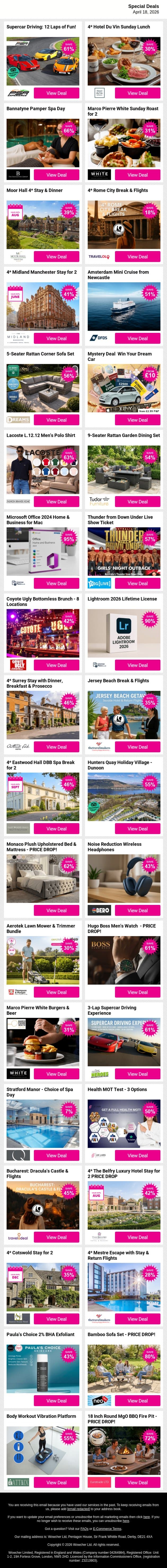 This is your sign 👀 — Don’t overthink it | Check it out email from Wowcher screenshot