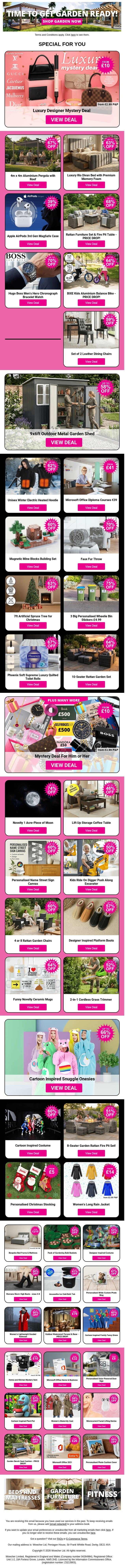 Shop and Save On Amazing Deals This Weekend! email from Wowcher screenshot