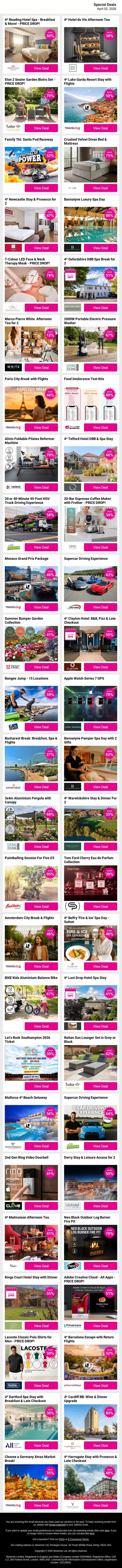 🛍️ Something for Everyone - Deals You’ll Love Inside 🛒 email from Wowcher screenshot