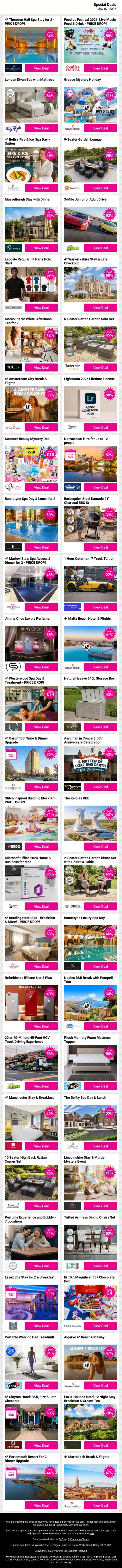 🛍️ Open This for Something Better Than Your Usual Deals 👀✨ email from Wowcher screenshot