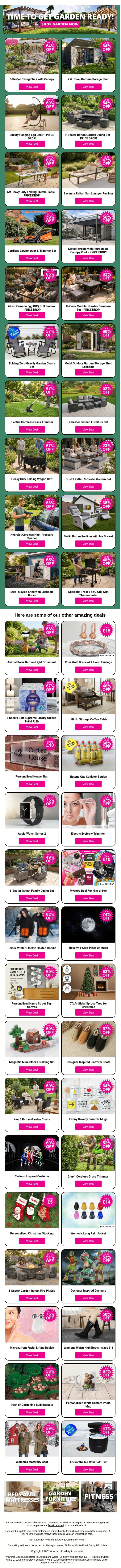 🌿Something Your Garden Wants Is Inside..Click to Shop email from Wowcher screenshot