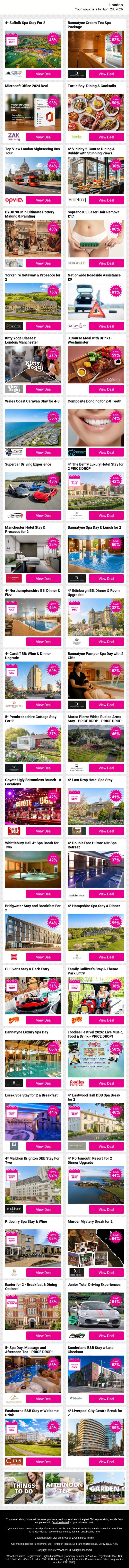 You’ve Got £50 Wowcher Credit – Click Now & Use It Before Midnight! email from Wowcher screenshot