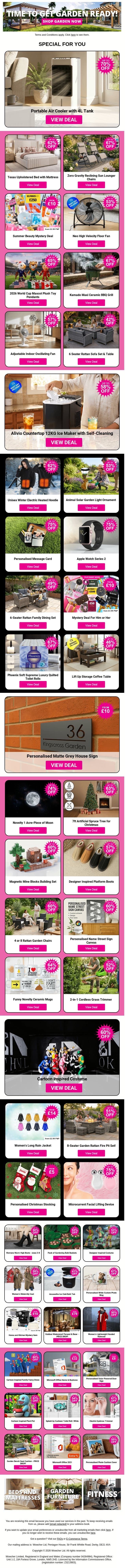 😎 Stay Cool & Save BIG This Weekend on Amazing Deals! email from Wowcher screenshot