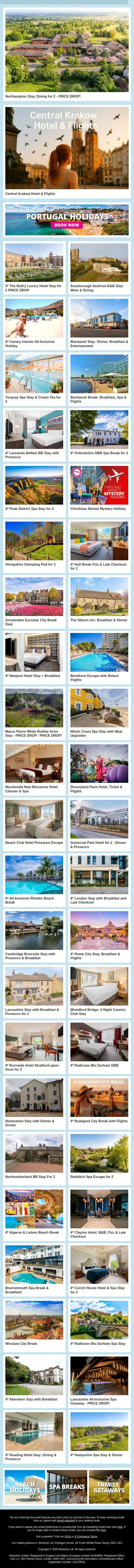 🧳 Travel Now, Thank Yourself Later For It 🌴💫 email from Wowcher screenshot