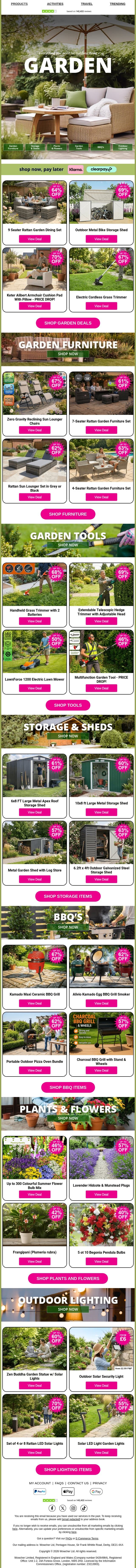 Shop Garden Deals That Are Tree-mendous 🌱 email from Wowcher screenshot