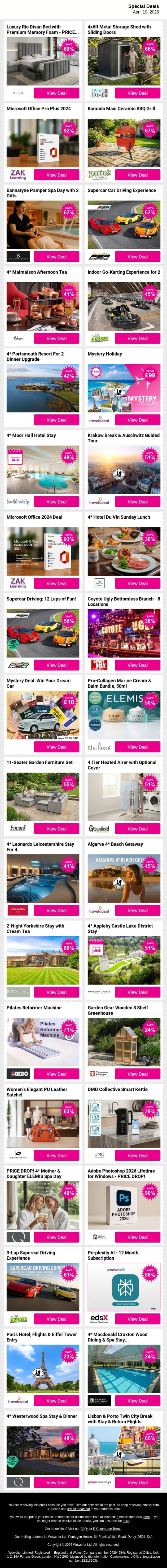 Not sure what you’re after? Start here 👀 👉 Explore now email from Wowcher screenshot