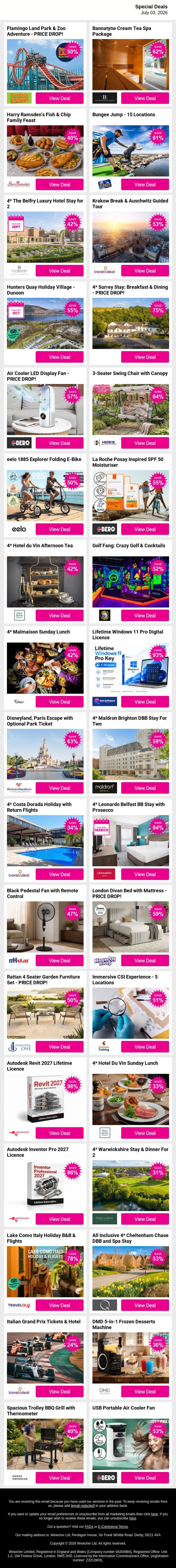 ✨ Discover Something Worth Staying Up For | 👀 View Offers email from Wowcher screenshot