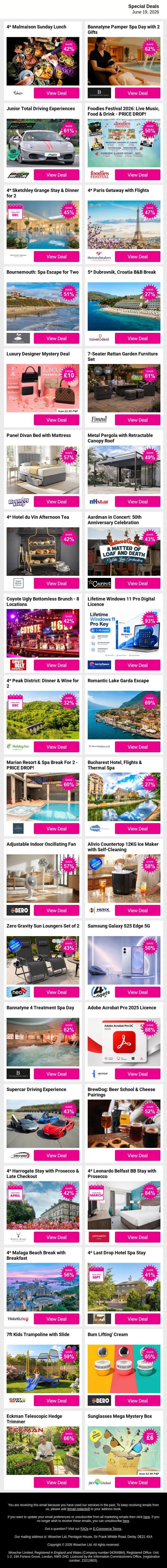 🌟 Your weekend just got a whole lot better — find out how 🌟 email from Wowcher screenshot
