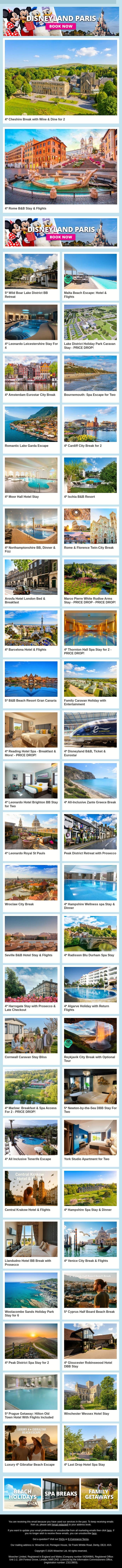 ✈️ Your Inbox Just Became A Lot More Interesting 🌴🔥 email from Wowcher screenshot