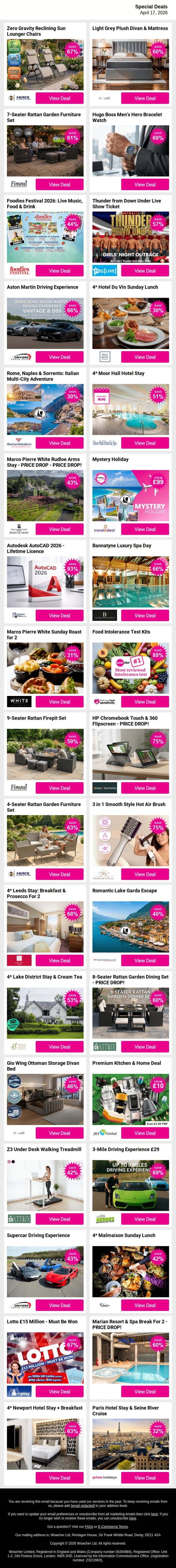 You’ll thank yourself later 😉 | Explore deals email from Wowcher screenshot