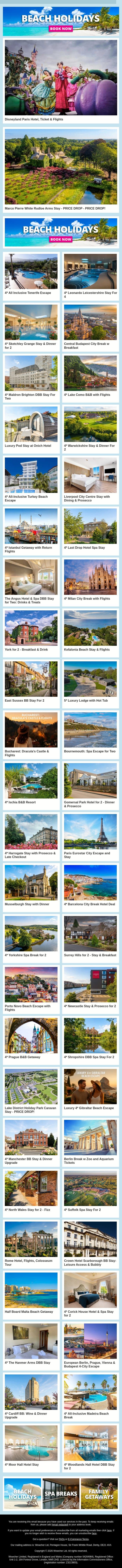 🌅 The Hard Part? Choosing Just One Of These Trips 🌎 email from Wowcher screenshot