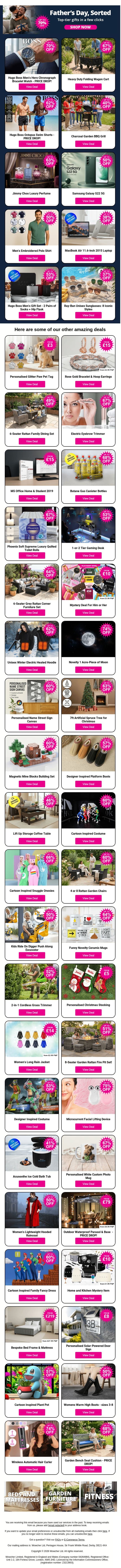 👀Still Need a Gift for Dad This Father's Day? email from Wowcher screenshot