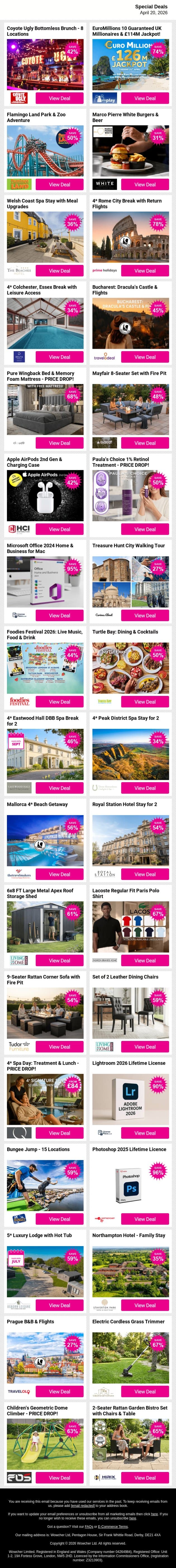 🎉 Something Good Is Waiting Inside email from Wowcher screenshot