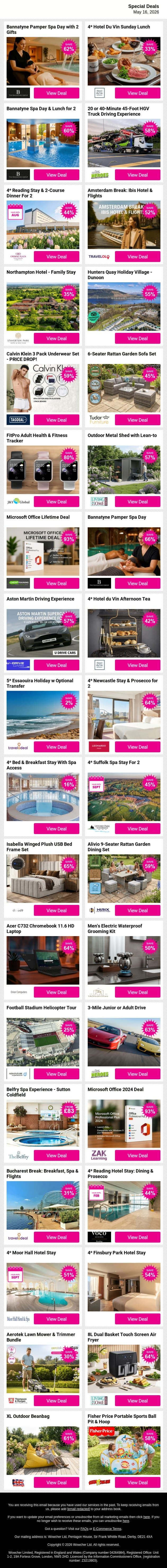 This one’s worth opening 😉 Unlock now email from Wowcher screenshot