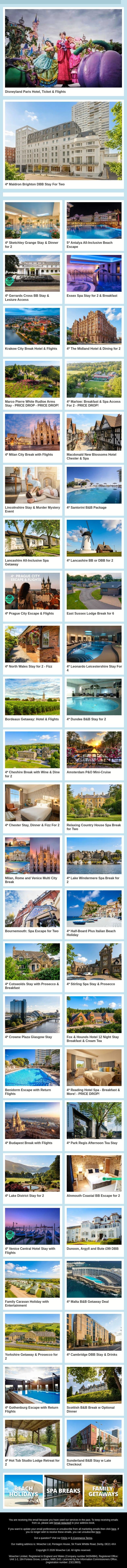 Honestly? You Deserve To Be Somewhere Nicer Right Now 🌅😌 email from Wowcher screenshot
