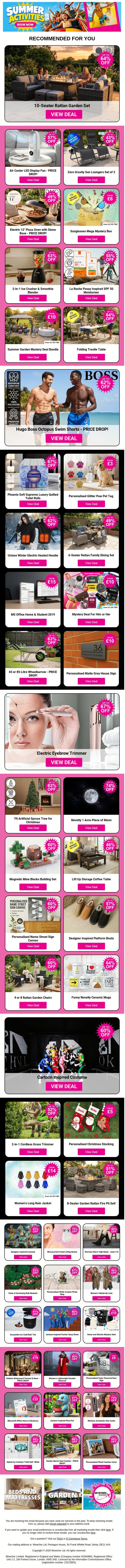 Shop and Save BIG on Summer Must-Haves☀️ email from Wowcher screenshot