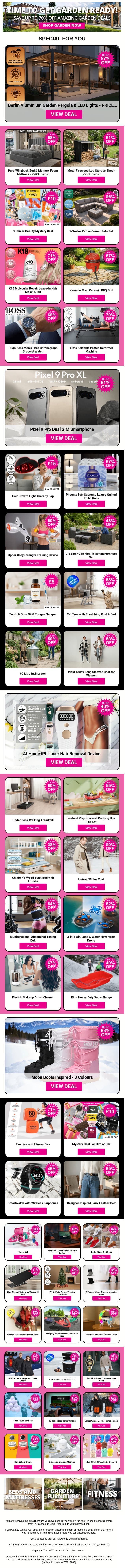 Happy Thursday! Shop More, Save More💸💸 email from Wowcher screenshot