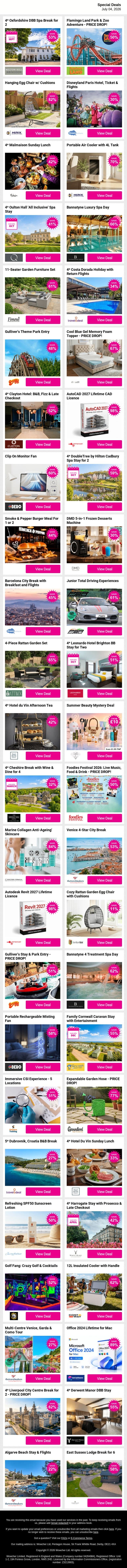 👀 Open With Curiosity, Leave With A Great Deal✨ email from Wowcher screenshot