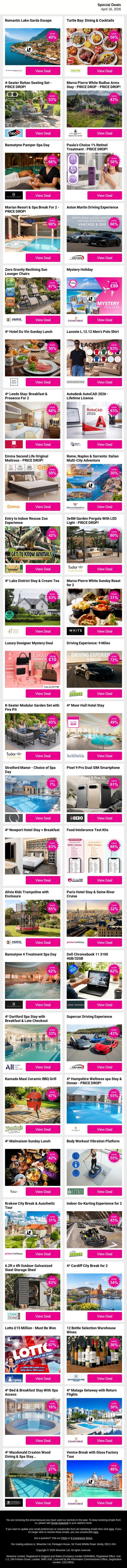Fresh Picks Just Landed 🛍️ Discover Deals You’ll Love email from Wowcher screenshot