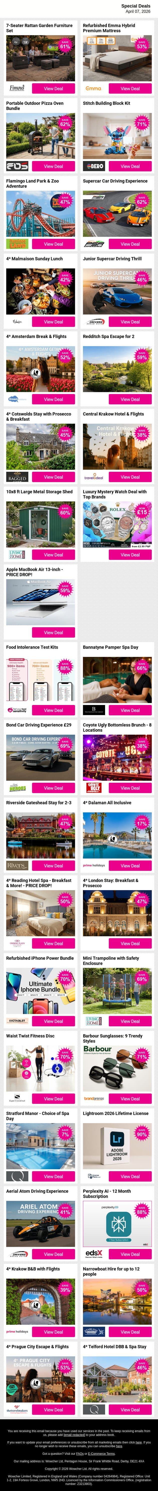 Not sure what to do next? We’ve got ideas 👉 Take a look email from Wowcher screenshot