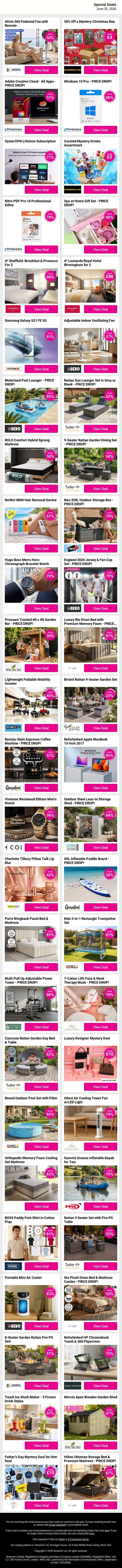 💸 Travel, Treats & Trending Finds - Payday Starts Here 🛒✨ email from Wowcher screenshot