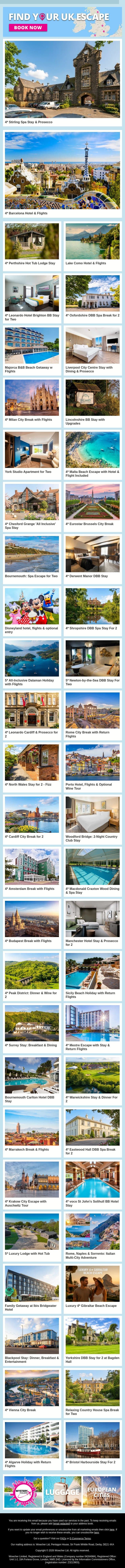 🏝️ Click Now - Your Next Holiday Is One Tap Away 🌍 email from Wowcher screenshot