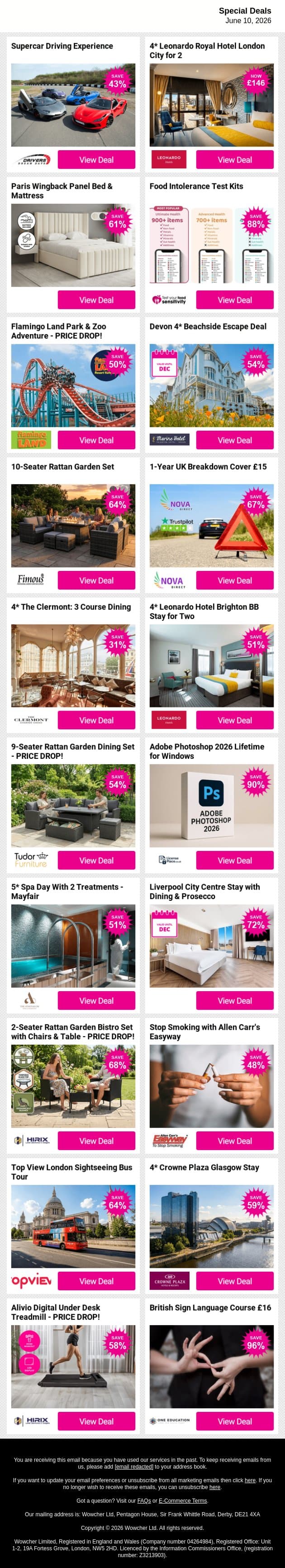 🎉 Deals so good, we had to share them email from Wowcher screenshot