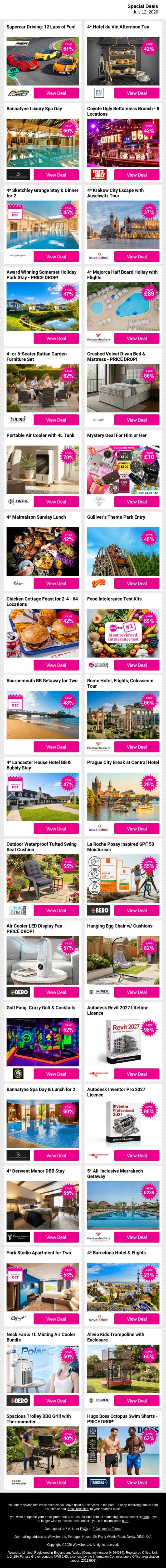 🌙 See What's Waiting for You This Evening, Browse Wowcher 👀 email from Wowcher screenshot