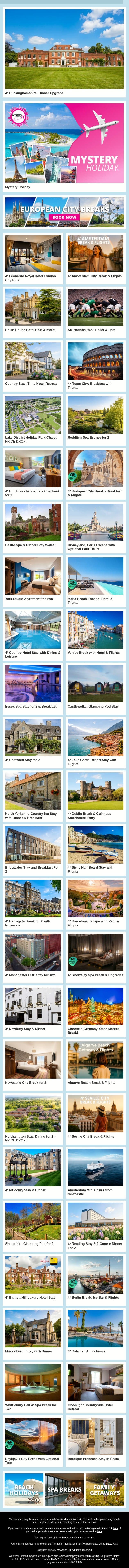 🌍 Something Exciting Is Waiting – Ready to Travel? 🔥 email from Wowcher screenshot