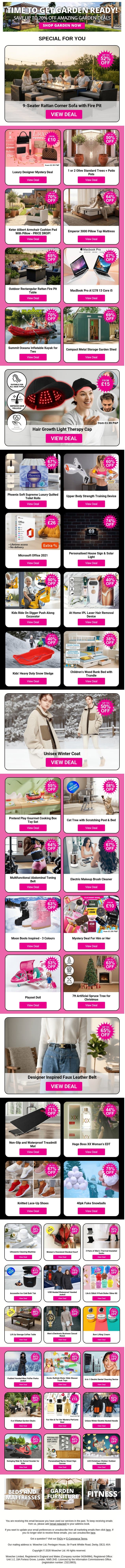 Satur-yay is finally here! Open for Savings Upto 60% OFF email from Wowcher screenshot