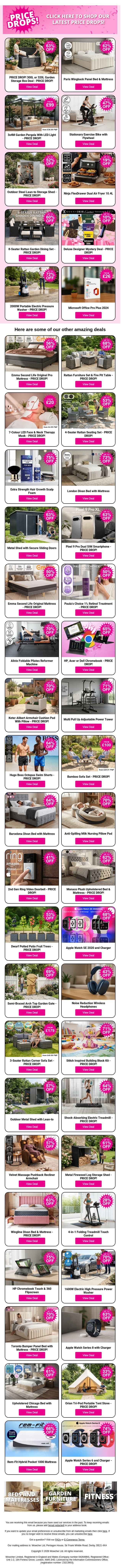 💸 Why Pay More Tomorrow? Shop Today’s Price Drops email from Wowcher screenshot
