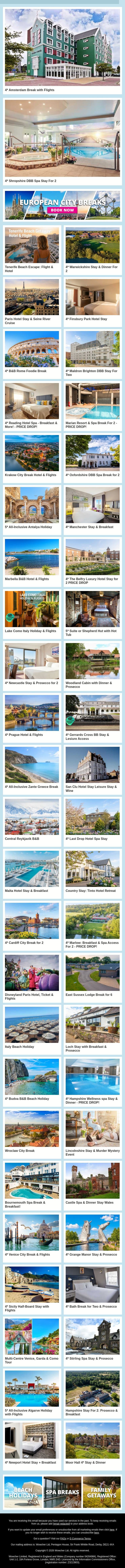 ✨ Something About This Feels Like a Break You Need 🌴 email from Wowcher screenshot