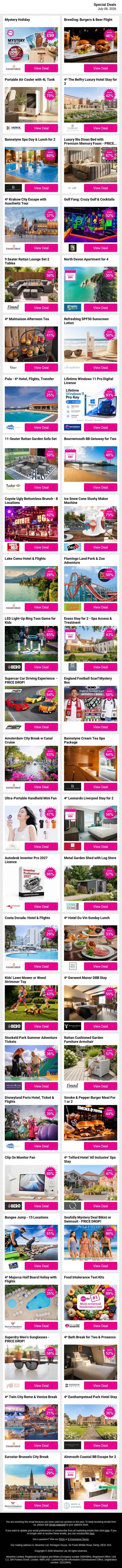🎁 Ready For A Mix Of Great Deals You'll Love?✨ email from Wowcher screenshot