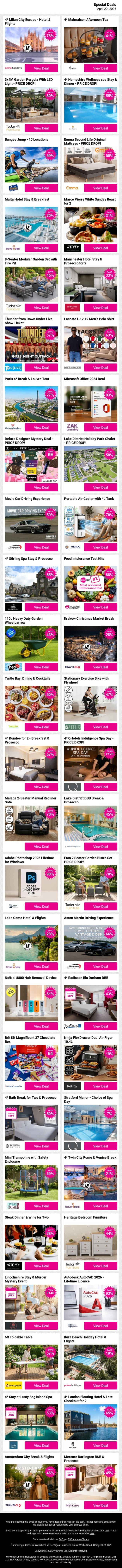 Discover Deals You Didn’t Expect - But Won’t Want to Miss 👀🔥 email from Wowcher screenshot