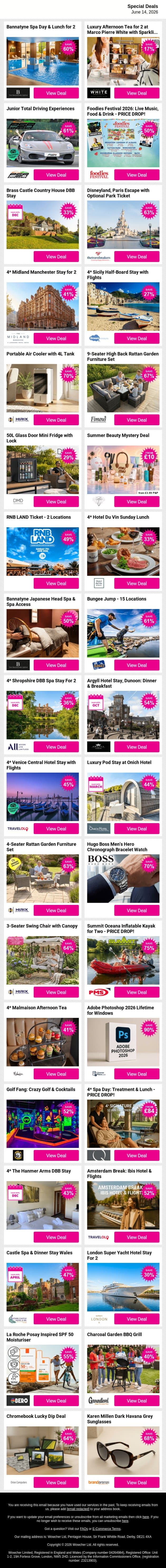 🎁 Something For Everyone Inside Today's Email email from Wowcher screenshot
