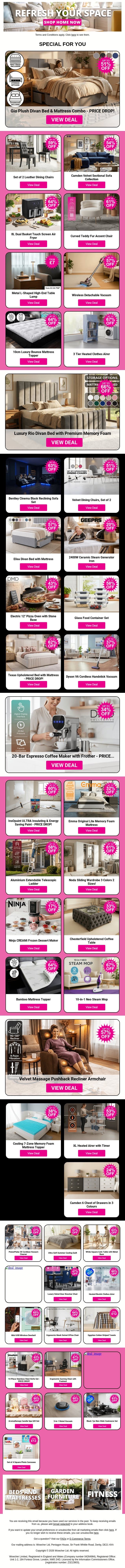 🏠The Home Edit - Shop Amazing Deals For Every Room email from Wowcher screenshot